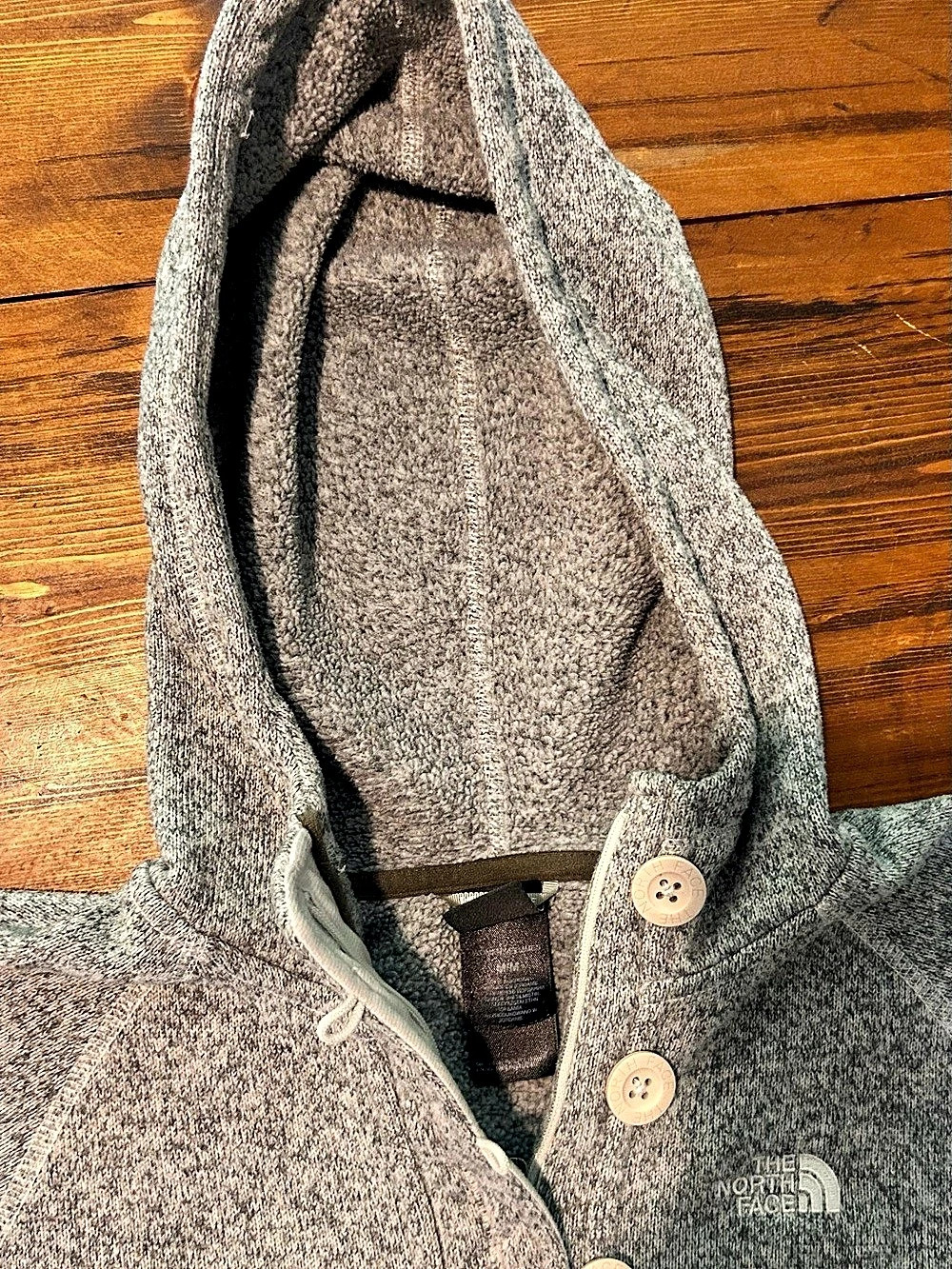 The North Face Gray Hooded Pullover Size Medium - Picture 7 of 7